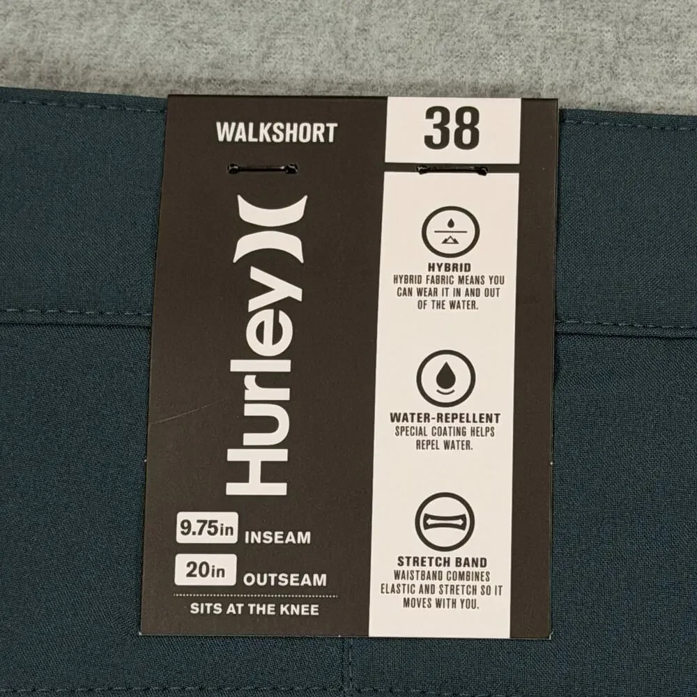 Hurley All Terrain Hybrid Walk Shorts Dark Slate Blue 38x9.75